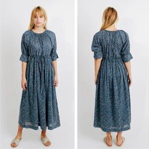 Mirth Vienna Maxi Dress Blue Thistle 100% Cotton Medium